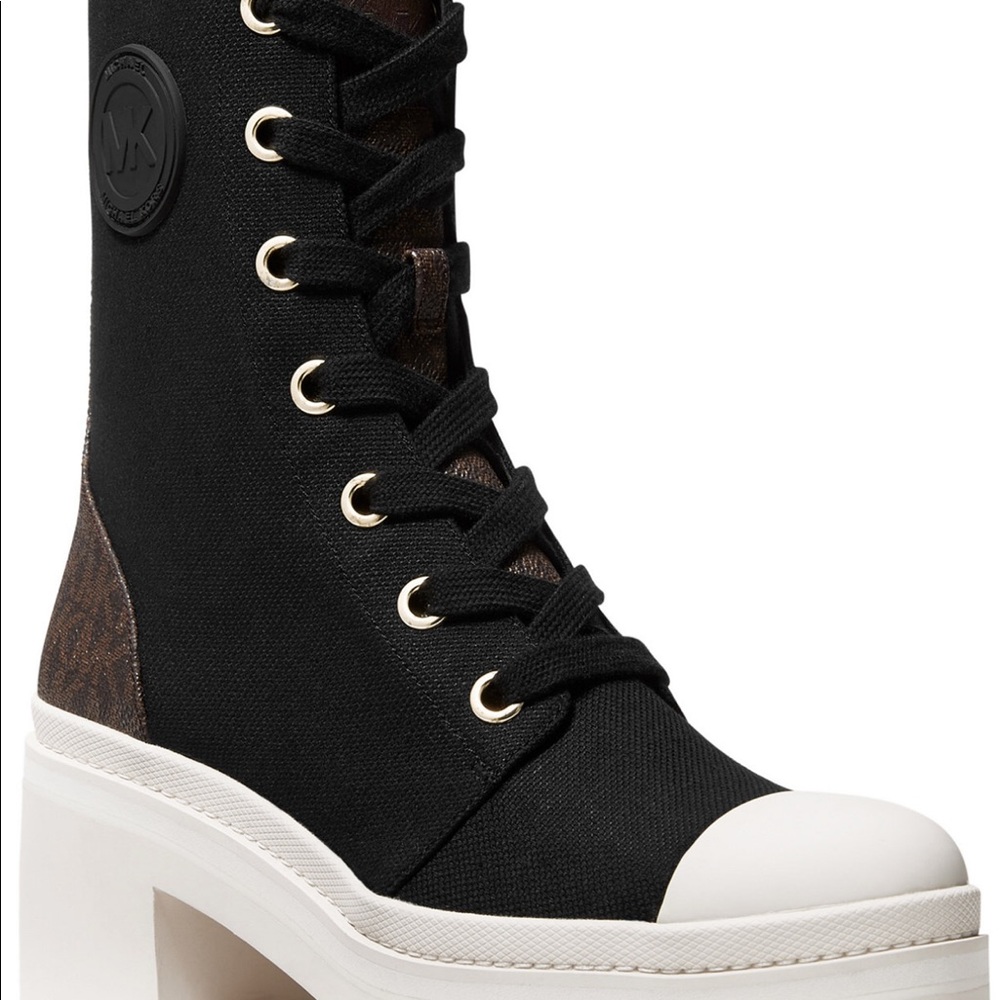 Michael kors Corey bootie canvas black/ brown ❤️❤️ - Picture 2 of 5